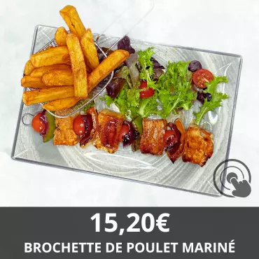 Brochette de poulet mariné Globe Trotteur Lorient