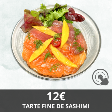 Tarte Fine Sashimi - Restaurant Le Globe Trotteur Lorient