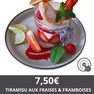 TIRAMISU AUX FRAISES ET FRAMBOISES - Restaurant Le Globe Trotteur Lorient.webp