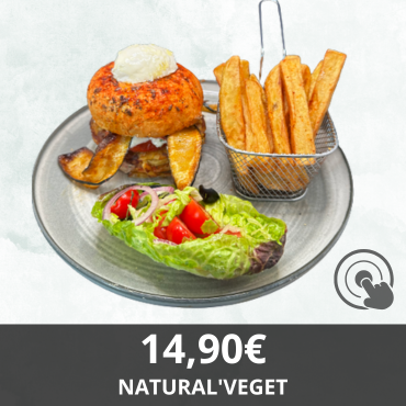 Burger Natural veget - Restaurant Le Globe Trotteur Lorient