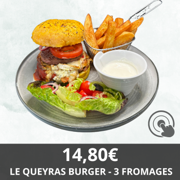 Burger Queyras Fromage - Restaurant Le Globe Trotteur Lorient