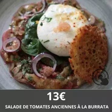 Salade de tomates anciennes à la Burrata - Restaurant Le Globe Trotteur Lorient