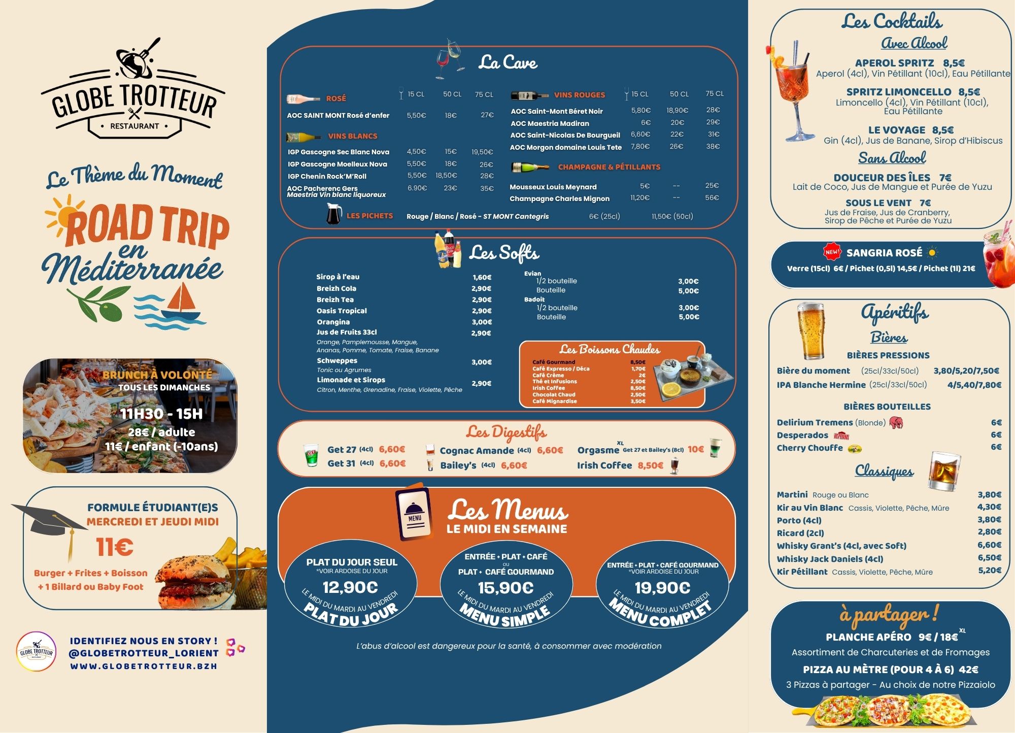 menu globe trotteur lorient